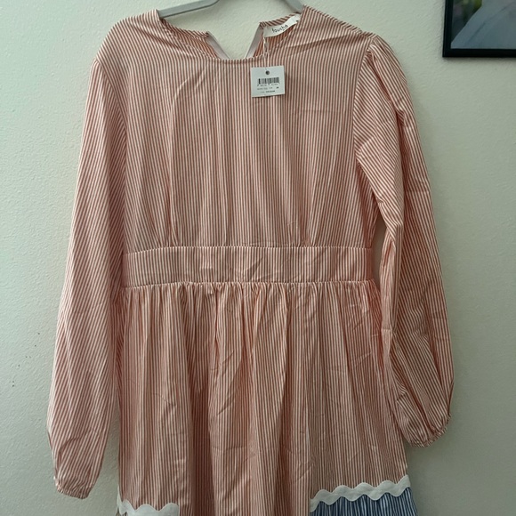 Touché Prive striped poplin shirt dress size 38 NWT modest and hijab friendly - Picture 4 of 6